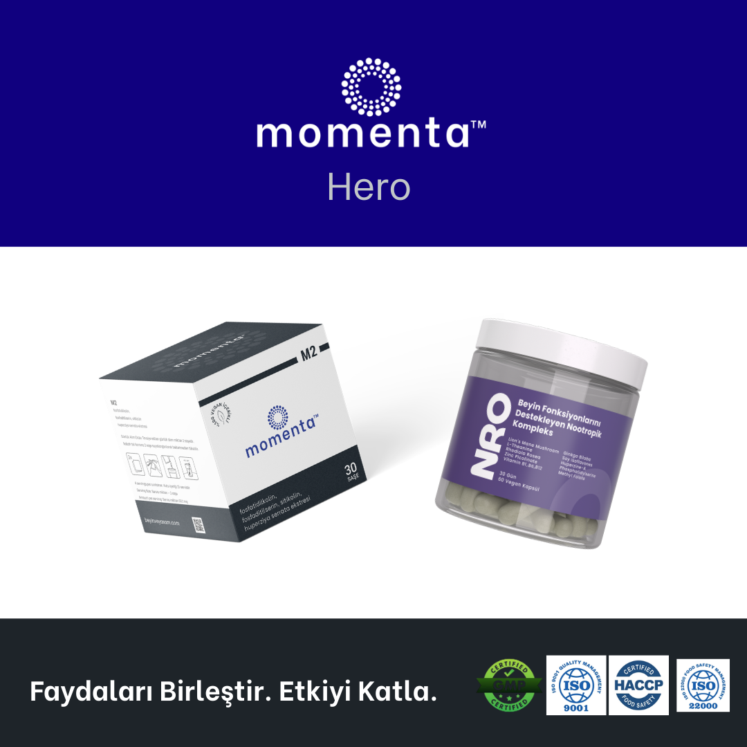 Momenta Hero Paketi︱ Bilişsel Netlik ve Sürdürülebilir Odak İçin, Kolinerjik Destek ile Nootropik Altyapı