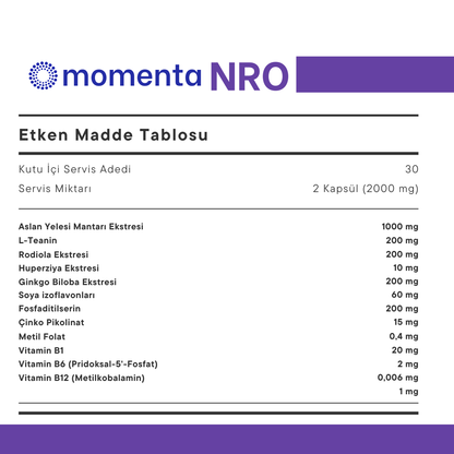 Enerji ve Dengeli Zihin Paketi ︱Stabil Enerji Altyapısı ve Sürdürülebilir Odak İçin Metabolik Destek ile Nootropik Altyapıyı Bir Araya Getiren Kombinasyon.