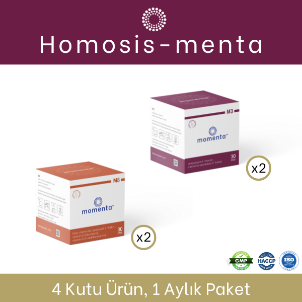 Homosis-Menta 1 Aylık Kapsamlı Homosistein Dengesi Paketi 4 Kutu Ürün