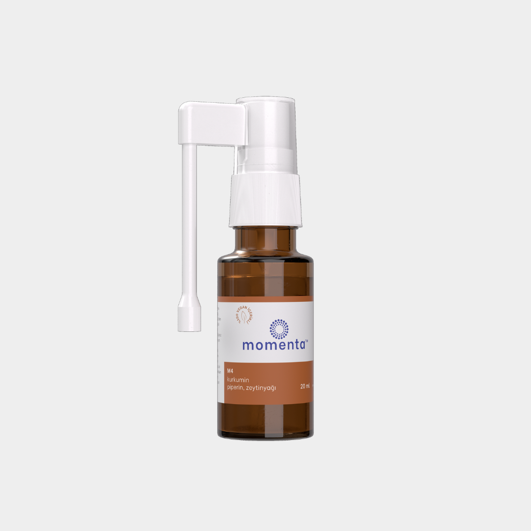 Momenta M4 | Kurkumin, Piperin, Soğuk Sıkım Zeytinyağı | Anti-inflamatuar ve Emilim Desteği Kompleksi-15 Gün 30 Saşe